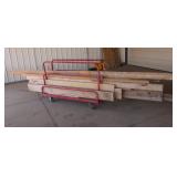 Rolling Cart and Wood