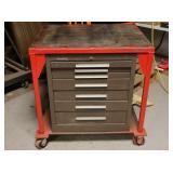 Kennedy Tool Cabinet with custom table on castors