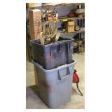 2 Trash Cans, Christmas Decor, Packing Peanuts