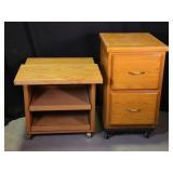 2 Cabinets, both on wheels