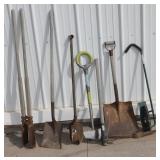 Yard Tools: Shovels, Edgers, Post Hole Digger, Etc