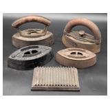 Cast Iron Sad Irons and Heater Base