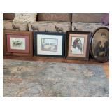 Framed Art Prints and Oval Photograph