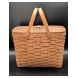 Longaberger Handmade Woven Basket with Lid