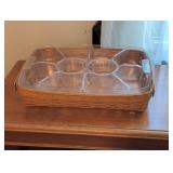 Longaberger Basket With Plastic Divider Inserts