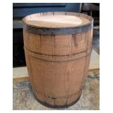 Wooden Barrel with Metal Bands