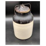 Stoneware Jug with Metal Bail Handle