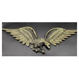 Gold-Toned Cast Metal Eagle Wall Decor