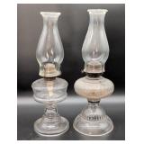 Glass Oil Lamps with Chimneys