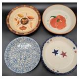 Four 9-Inch Pie Plates with Various Designs