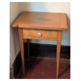 Wood Side Table with Single Drawer