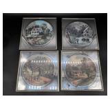 Four Framed Decorative Seasonal Prints