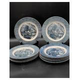 11 Currier & Ives Dinner Plates