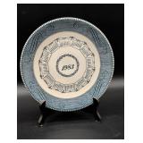 1983 Currier & Ives Calendar Plate