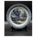 Currier & Ives Blue and White Plate