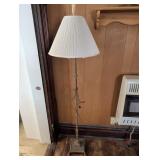 Metal Floor Lamp with Pleated Shade