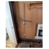 Metal Weathervane with Glass Accent and Base