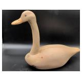 Carved Wooden Goose Decoy Sculpture