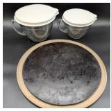 Pampered Chef Mixing Bowl Set and Stoneware Pan