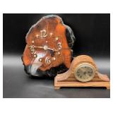 Wood and Resin Clock Pair