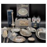 Silver Plated Items and Royal Worcester Set