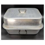 Metal Roasting Pan with Lid and Handles