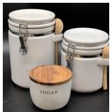 Ceramic Storage Jars with Spoons
