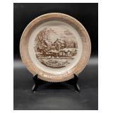 Royal China Jeanette Plate with Farm Scene