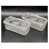 Glass Refrigerator Dishes with Lids