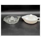Glass and Milk Glass Citrus Juicers
