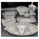 Pressed and Cut Glass Serving Pieces