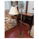 Cast Iron Floor Lamp with Decorative Motifs