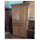 Wooden Storage Cabinet with Brass Hardware