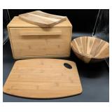 Wood Kitchenware Set with Crofton Cutting Board