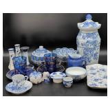 Blue and White Ceramic Tableware