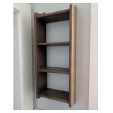 Wall-Mounted Wooden Shelf with Three Tiers