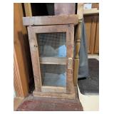 Rustic Wooden Onion/Potato Cabinet with Wire Front