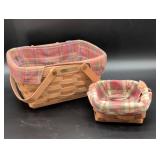 Longaberger Woven Baskets with Cloth Liners