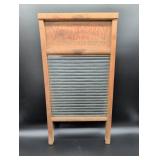 Victory Glass Washboard with Wooden Frame