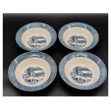 Four Currier & Ives Bowls