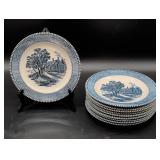10 Currier & Ives Bread and Butter Plates