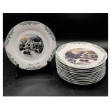 11 Currier and Ives Plates