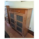 Wooden Pie Safe with Punched Tin Panels