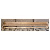 Wall-Mounted Oak Display Shelf with Pegs