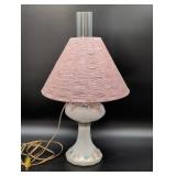 Porcelain Table Lamp with Fabric Shade