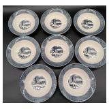 8 Currier & Ives 6-Inch Bowls