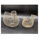Two Wire Bird-Shaped Baskets