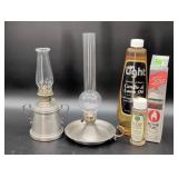 Metal Oil Lamps with Fuel and Accessories