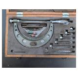 Mechanical Micrometer Set in Wooden Case