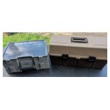 Two Plastic Fishing Tackle Boxes with Contents